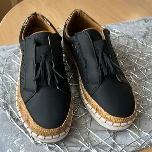 NWOT black moccasins slip on women shoes